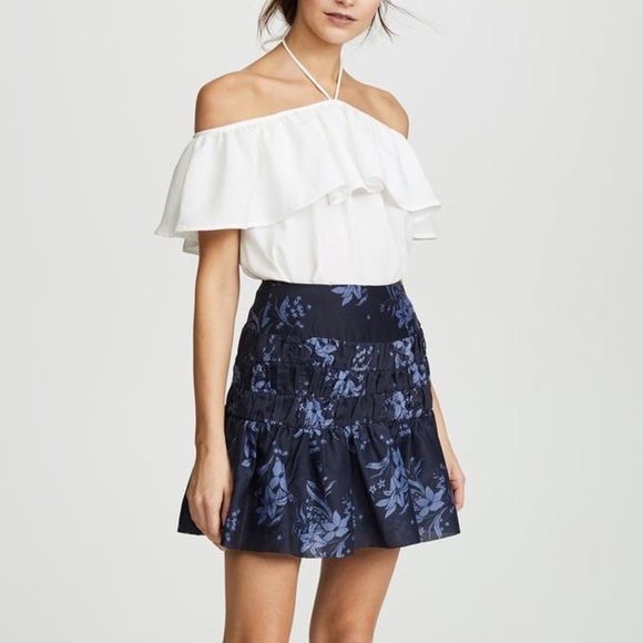 Keepsake Stand Tall Skirt in Blue Floral - Picture 6 of 10